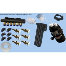 1 Aeromasaj 6 duze, compresor 300w 